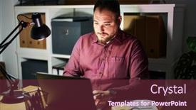  Presentation with beard - Slide set consisting of plus-size-hispanic-man background and a tawny brown colored foreground