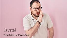  Presentation with beard - Presentation featuring plus-size-hispanic-man background and a lemonade colored foreground