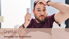  Presentation with beard - Presentation theme with plus-size-hispanic-man background and a  colored foreground