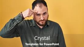  Presentation with skin infection - PPT theme consisting of plus-size-hispanic-man background and a dark gray colored foreground