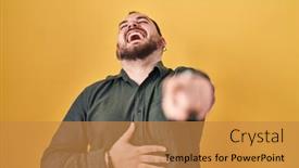  Presentation with shame - Slides with plus-size-hispanic-man background and a gold colored foreground