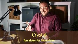  Presentation with beard - PPT layouts having plus-size-hispanic-man background and a tawny brown colored foreground