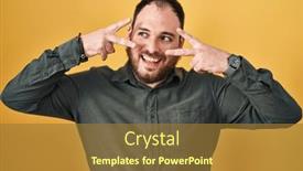  Presentation with peace - PPT theme enhanced with plus-size-hispanic-man background and a tawny brown colored foreground