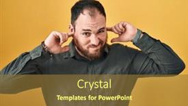  Presentation with yellow music - PPT theme having plus-size-hispanic-man background and a tawny brown colored foreground