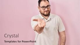  Presentation with acceptance - Presentation design featuring plus-size-hispanic-man background and a lemonade colored foreground