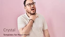  Presentation with plus size fashion model - Slides enhanced with plus-size-hispanic-man background and a soft green colored foreground