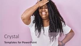  Presentation with memory - Theme enhanced with plus-size-hispanic-woman-standing background and a lemonade colored foreground