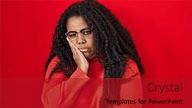  Presentation with depression - Presentation theme featuring plus-size-hispanic-woman-standing background and a crimson colored foreground