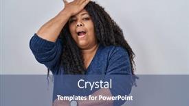  Presentation with memory - Presentation theme enhanced with plus-size-hispanic-woman-standing background and a ocean colored foreground