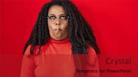  Presentation with lips - Presentation featuring plus-size-hispanic-woman-standing background and a crimson colored foreground