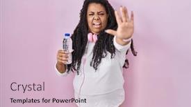  Presentation with frustration - Presentation theme featuring plus-size-hispanic-woman-wearing background and a lemonade colored foreground