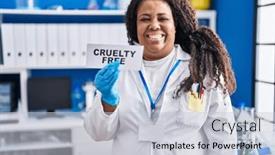  Presentation with working - Presentation theme with plus-size-hispanic-woman-working background and a light gray colored foreground