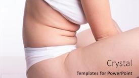  Presentation with woman body - Presentation design enhanced with plus-size-woman-model background and a lemonade colored foreground