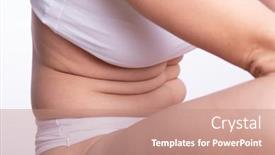  Presentation with woman body - Beautiful presentation design featuring plus-size-woman-model backdrop and a coral colored foreground