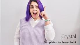  Presentation with purple - PPT layouts having plus-size-woman-wit-purple background and a lemonade colored foreground