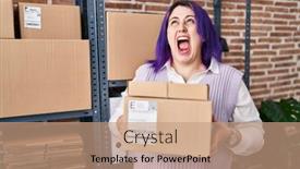  Presentation with purple business - PPT theme having plus-size-woman-wit-purple background and a  colored foreground