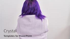  Presentation with hair - Slide deck with plus-size-woman-wit-purple background and a light gray colored foreground