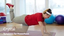  Presentation with healthy workplace full length side view - Beautiful PPT layouts featuring plus size women - side view portrait of determined backdrop and a coral colored foreground