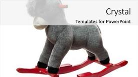 Presentation with white horse - Colorful PPT theme enhanced with plush rocking toy donkey isolated backdrop and a white colored foreground