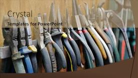  Presentation with stand - Colorful presentation design enhanced with plyers-on-a-stand backdrop and a coral colored foreground