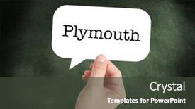  Presentation with bubble - Theme with plymouth-written-in-a-speech background and a dark gray colored foreground