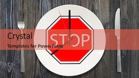  Presentation with white plate - PPT theme having pm - conceptual idea white plate background and a red colored foreground