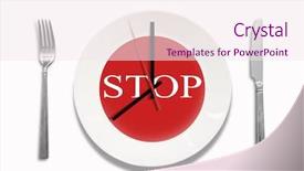  Presentation with white plate - Slides having pm - conceptual idea white plate background and a sky blue colored foreground