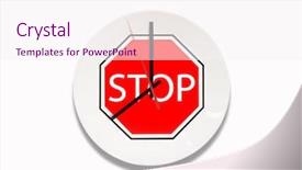  Presentation with clock - Amazing presentation theme having pm - conceptual idea white plate backdrop and a pink colored foreground