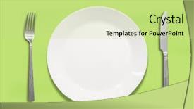  Presentation with white plate - PPT layouts having pm - conceptual idea white plate background and a mint green colored foreground