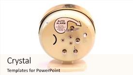  Presentation with vintage clock - Audience pleasing PPT layouts consisting of pm - vintage wind up alarm clock backdrop and a lemonade colored foreground