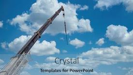  Presentation with crane hook - Beautiful PPT theme featuring pneumatic-crane-arm-with-hook backdrop and a light blue colored foreground