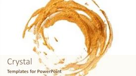  Presentation with gold glitter - PPT theme consisting of png-gold-bronze-glitter-brushstroke background and a cream colored foreground