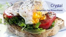  Presentation with fresh toast sandwiches egg - Cool new presentation theme with poached egg on sourdough toast backdrop and a sky blue colored foreground