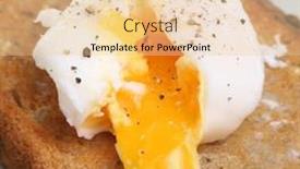  Presentation with egg - Slide deck consisting of poached egg on toast with freshly ground pepper background and a lemonade colored foreground