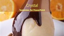  Presentation with pear - Slides with poached pear with chocolate background and a red colored foreground