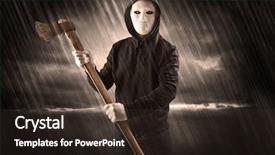  Presentation with coastal - Colorful slide deck enhanced with poacher in mysterious rainy coastal backdrop and a tawny brown colored foreground