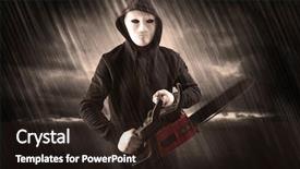  Presentation with weather - Cool new slide set with poacher in mysterious rainy coastal backdrop and a wine colored foreground