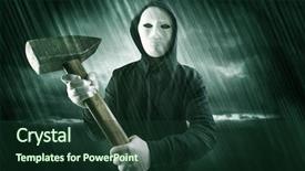  Presentation with weather - Beautiful slide deck featuring poacher in mysterious rainy coastal backdrop and a tawny brown colored foreground