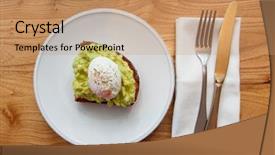  Presentation with grilled - Colorful slide deck enhanced with poaching - grilled bread with guacamole backdrop and a coral colored foreground