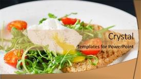  Presentation with egg - Presentation consisting of poaching - poached egg on toast background and a  colored foreground