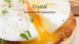  Presentation with muffin - Audience pleasing slide deck consisting of poaching - poached egg on toasted english backdrop and a lemonade colored foreground