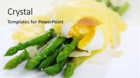  Presentation with sambal hot sauce - Cool new presentation with poaching - poached egg with hollandaise sauce backdrop and a blonde colored foreground