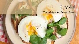  Presentation with fresh toast sandwiches egg - Slides having poaching - poached eggs on toast background and a lemonade colored foreground