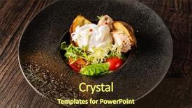  Presentation with potato - Slides enhanced with poaching - roasted potato with poached egg background and a  colored foreground