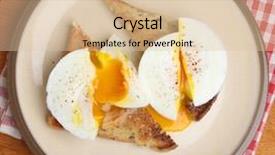  Presentation with wheat - Presentation design consisting of poaching - two poached eggs on whole background and a lemonade colored foreground