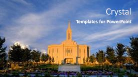  Presentation with mormon lds temple - PPT theme enhanced with pocatello-idaho-lds-mormon-latter background and a teal colored foreground