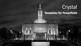  Presentation with mormon lds temple - Slide set with pocatello-idaho-lds-temple-building background and a dark gray colored foreground