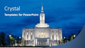 Presentation with mormon lds temple - Presentation theme with pocatello-idaho-lds-temple-building and a  colored foreground