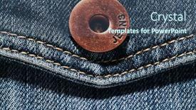  Presentation with blue design - Presentation consisting of pocket-and-a-brass-button background and a ocean colored foreground