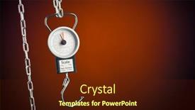  Presentation with balance - Presentation theme having pocket-balance-scales-on-brown background and a tawny brown colored foreground